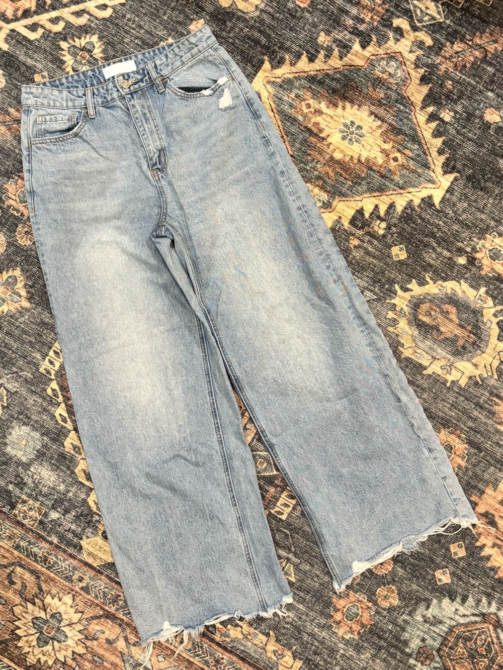 Vervet High-Waist Wide Leg Jeans — Light Blue